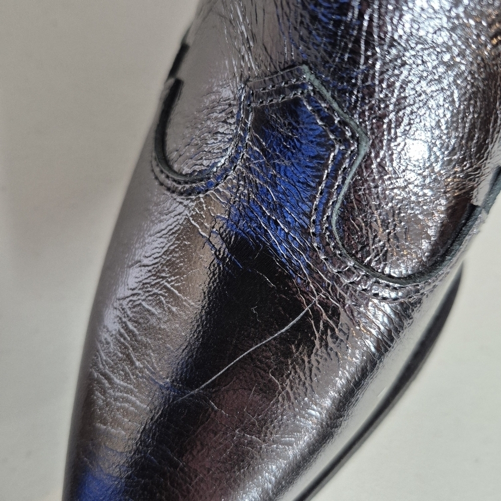 Sam Edelman Winona Metallic Silver Western Booties - Size 7 - NWOB - Picture 14 of 16